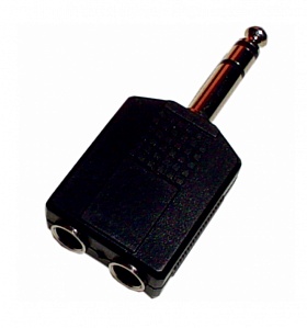 CC312 Переходник (разъем переходной) 6,35мм, штекер, стерео - 2х6,35мм, гнезда, Soundking