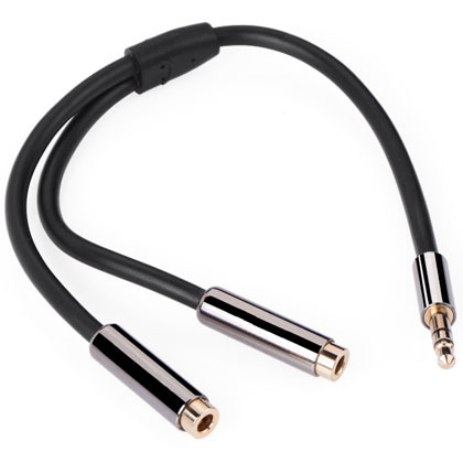10532 Кабель акустический 1.5 м , jack3.5 mm [штекер] - 2*3.5mm [гнездо] UGREEN