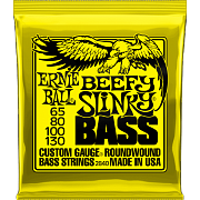 2840 Комплект струн для бас-гитары Beefy Slinky Bass (65-80-100-130). Ernie Ball