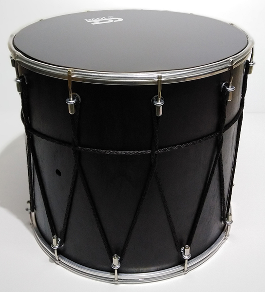 (LUT) BK-14Blmv Барабан кавказский 14", с веревкой, 34х35.6см, чёрный матовый, Мастерская Бехтеревых