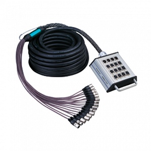 AH603-10m Коммутационная коробка (мультикор) 12хXLR(F) входов+4хXLR(M) выхода, 10м, Soundking