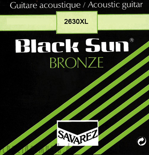 2630XL Black Sun Комплект струн для 12-струнной акустич. гитары, бронза, Extra Light, 10-47. SAVAREZ