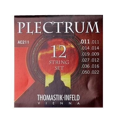 AC211 Plectrum Комплект струн для 12-струнной акустической гитары, сталь/бронза, 11-50, Thomastik