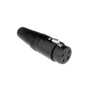 (INV) AMPHENOL AP-4-11 - разъем кабельный 4 контакта, 'мама ', корпус - пластик, черный