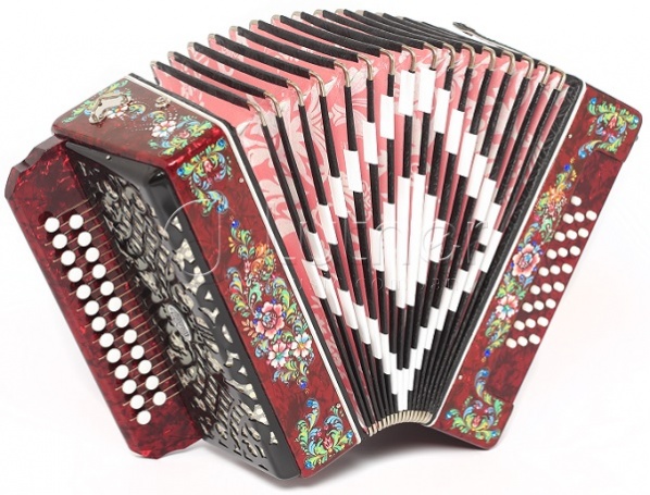 C41XL-C-RED Гармонь "Заказная" 25х25-III, красная, Шуйская гармонь