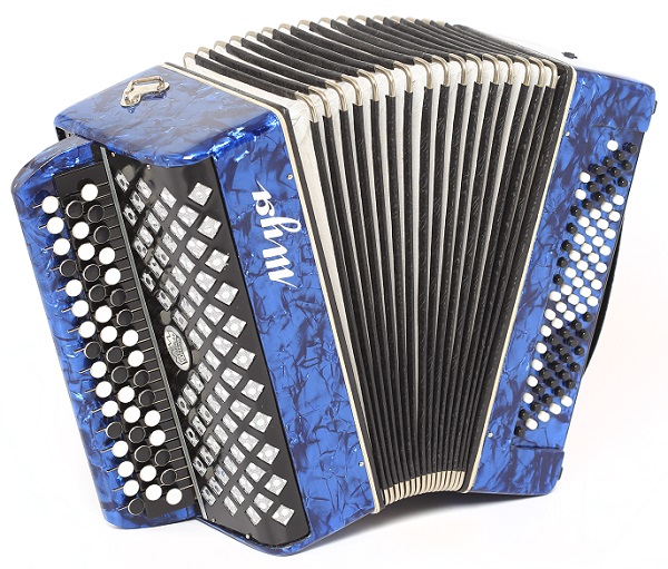C27-BL Баян «Шуя» 47х80-II, синий, Шуйская гармонь