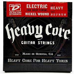 DHCN1060-6 Heavy Core Комплект струн для электрогитары, никелированные, 10-60, Dunlop