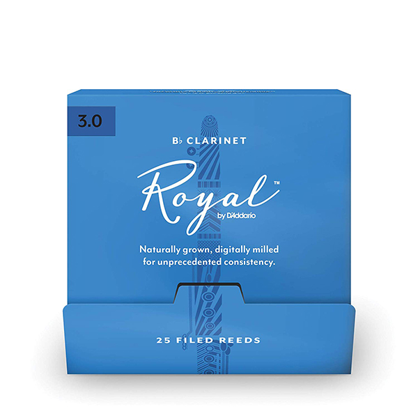 (LUT) RCB0130-B25 Rico Royal Трости для кларнета Вb, размер 3.0, 25шт в индивидуальной упаковке, Rico