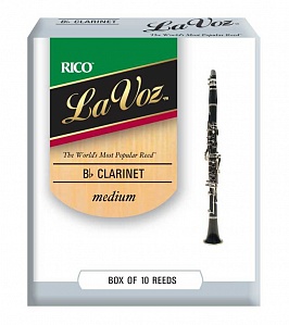 RCC10MD La Voz Трость для кларнета Bb, средние (Medium), 1 шт. Rico