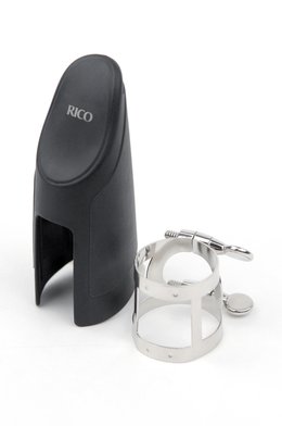 RAS1N Лигатура и колпачок для саксофона альт, никелированная, Rico