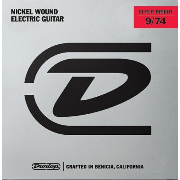 DESBN0974 Super Bright Комплект струн для 8-струнной электрогитары, никелированные, Hybrid, 9-74
