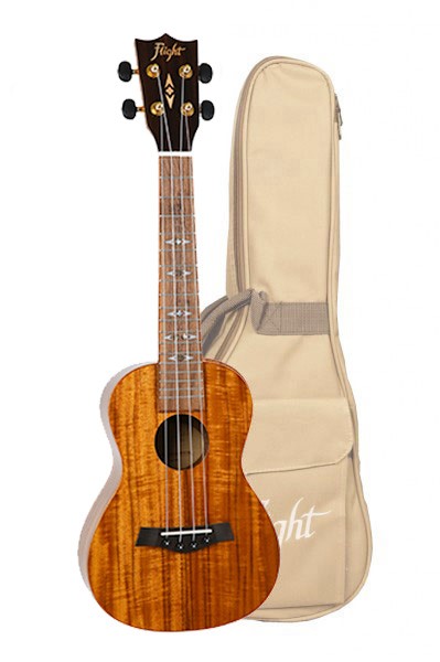 DUC445 KOA Укулеле-концерт со звукоснимателем, коа, с чехлом FLIGHT 