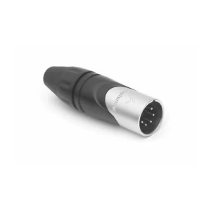 (INV) AMPHENOL AX5M - разъем XLR кабельный папа , 5 контакта, точеные контакты, цвет - никель