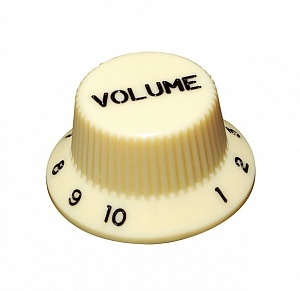 KI-240V Ручка потенциометра Volume c резьбой внутри цвет бежевый. GOTOH