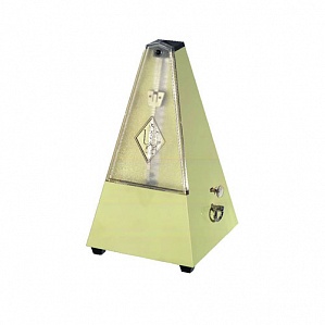 817K Maelzel Метроном механический, пластиковый корпус, со звоночком, бежевый, Wittner