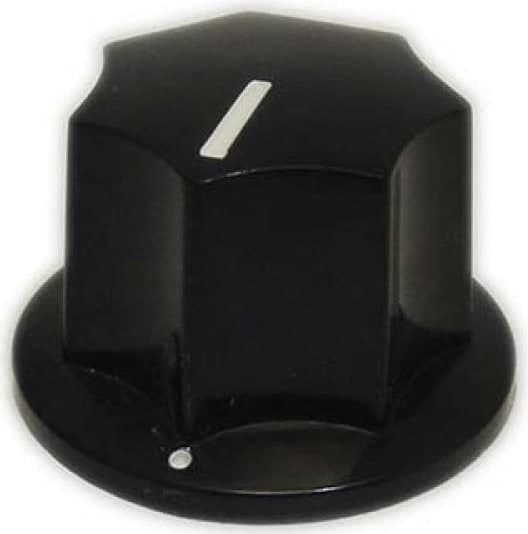 KB-140L Ручка потенциометра большая 7-гранная с резьбой внутри, цвет черный. Made in Japan. GOTOH