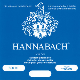 800HT Blue SILVER PLATED Струны для классической гитары сильного натяжения. Hannabach