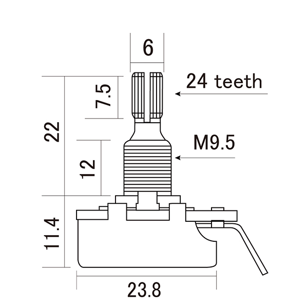 CTS-A250 Потенциометр 250кОм (лог), CTS