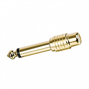 SA-RCF/P2-G Переходник RCA "мама"- моно джек 6,3 мм, позолоченный. SHNOOR