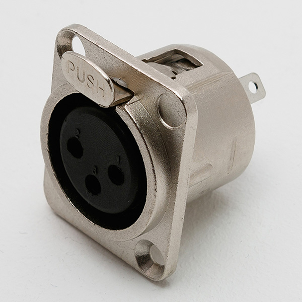 S3FDX 3–контактный панельный разъем размера D XLR "мама". SHNOOR