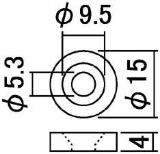 Scud HK-NFLB втулка для крепления грифа гитары, черная, 1 шт. GOTOH