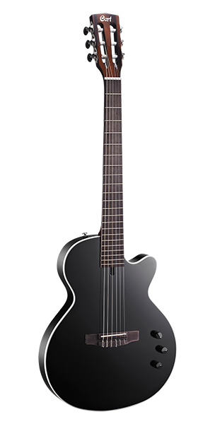 Sunset-Nylectric-BK Sunset Series Гитара классическая с тонким корпусом,черная, Cort