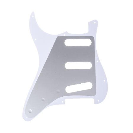 MX1388GW Защитная накладка гитары Fender Stratocaster SSS, 1 слой, белая, Musiclily