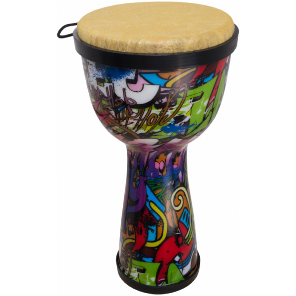 DPC-10 HOP джембе, пластик, 10'(25см)-20'(50см), граффити. TERRIS
