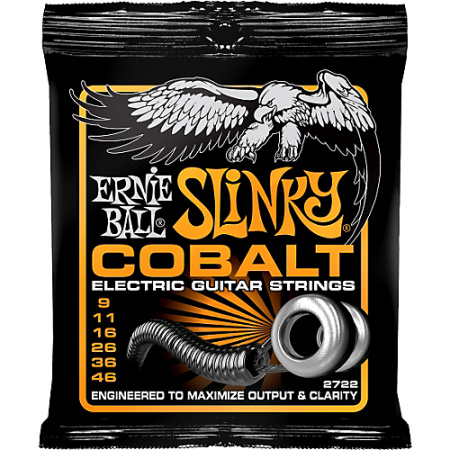 2722 струны для эл.гитары Cobalt Electric Hybrid Slinky (9-11-16-26-36-46) обмотка кобаль. Ernie Bal