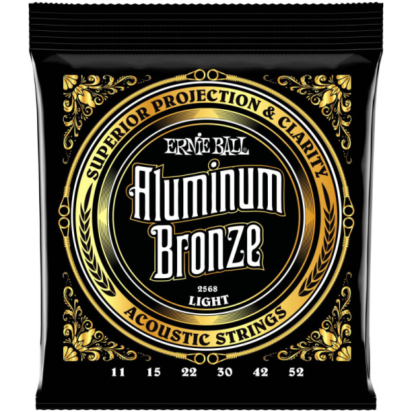 P02568 ALUMINUM BRONZE LIGHT Комплект струн для акуст.гитары (11-52), Ernie Ball 
