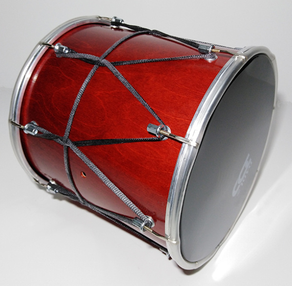 BK-10Kv Барабан кавказский 10" с веревкой, 25х25.4см, красный, Мастерская Бехтеревых