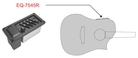 EQ-A7545R Звукосниматель с 4-х полосным эквалайзером, Alice