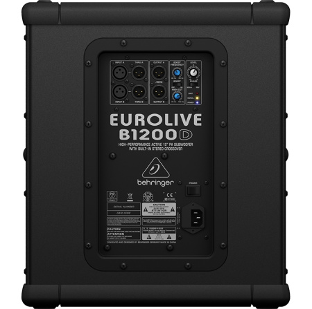 B1200D-PRO Активный сабвуфер со встроенным стерео кроссовером. BEHRINGER