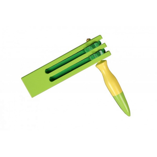 FLIGHT FRW-115G Трещотка - дерево, 2 шестеренки. Цвет: зеленый