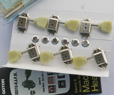 SD510-H.A.P.M. SL N 3+3 локовые колки, Vintage Les Paul, никель. Gotoh (Made in Japan)