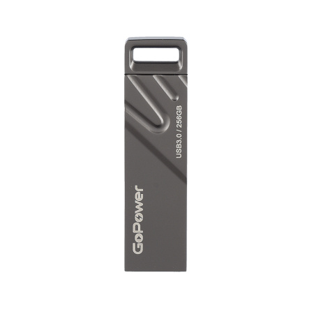 00-00027356 Titan Флеш-накопитель 256GB USB3.0, металл, черный графит, GoPower