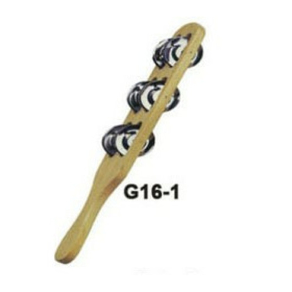 FLT-G16-1 Бубенцы плоские на ручке 6 пар (румба) Fleet