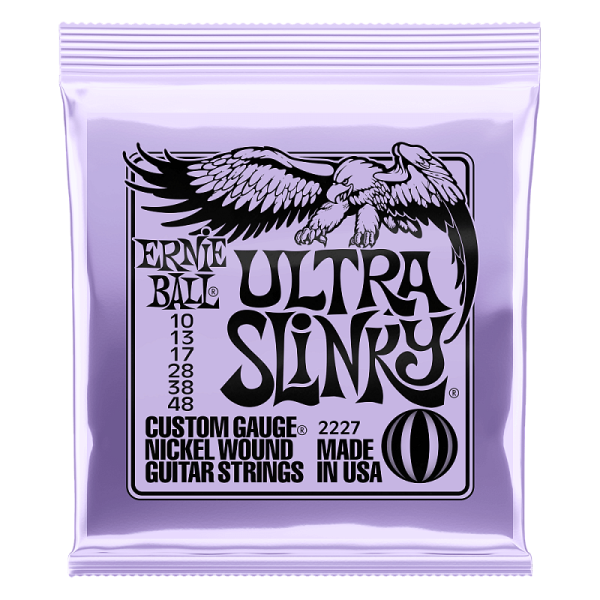 P02227 Nickel Wound Ultra Slinky Комплект струн для электрогитары, 10-48, Ernie Ball 