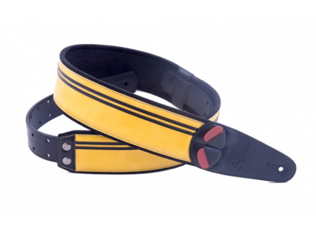 8401070110033 Steady Mojo Race Yellow Ремень для гитары, RightOn Straps