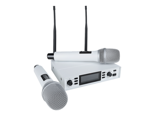 DX800SW Микрофонная  двухканальная радиосистема  белый Axelvox