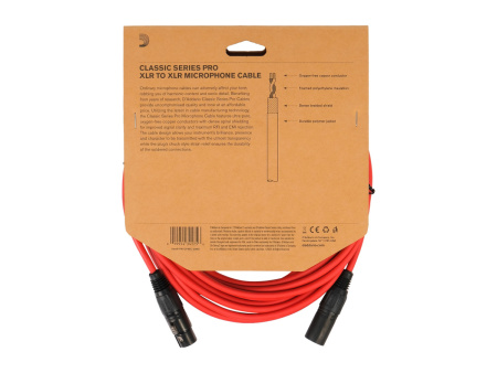 PW-CPMIC-20RD Classic Series Pro Микрофонный кабель, 6м, красный, D'Addario