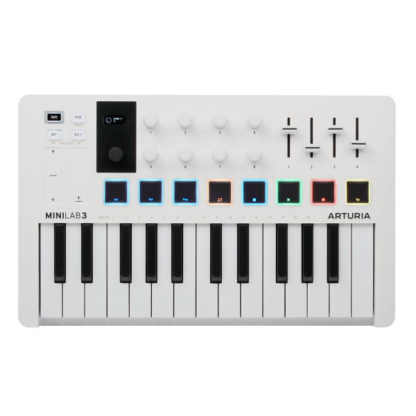 MiniLab 3 White Edition MIDI-клавиатура, 25 клавиш, белый цвет. ARTURIA 