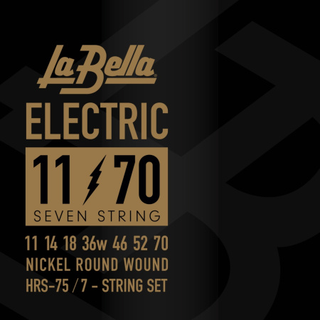 HRS-75 Комплект струн для 7-струнной электрогитары, никель, 11-70, La Bella 