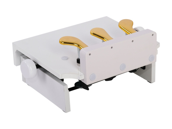 LB-P3WH Подставка-удлинитель педалей пианино для детей, белая, Rin