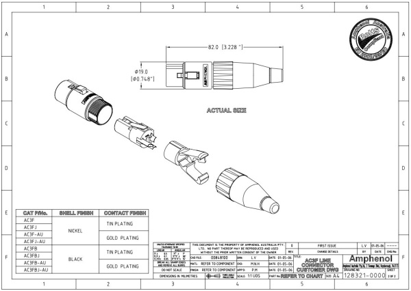 AC3F кабельный разъем XLR-мама (female) 3pin, Amphenol