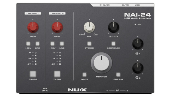 NAI-24 Аудиоинтерфейс (звуковая карта ) USB, Nux
