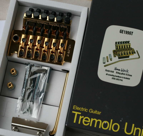GE1996T G позолота тремоло Floyd Rose, без топлока, сустейн блок 33 мм Gotoh (Made in Japan)