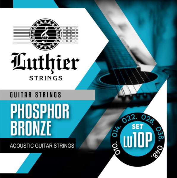 LU-10P Комплект струн для акустической гитары, фосфорная бронза, 10-48, Luthier