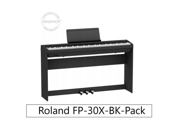 FP-30X-BK-Pack (Комлект) Цифровое пианино, 88 клавиш, чёрный цвет. Roland
