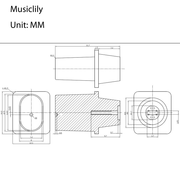M975 Ручка переключателя Telecaster, черная, 1 штука, Musiclily